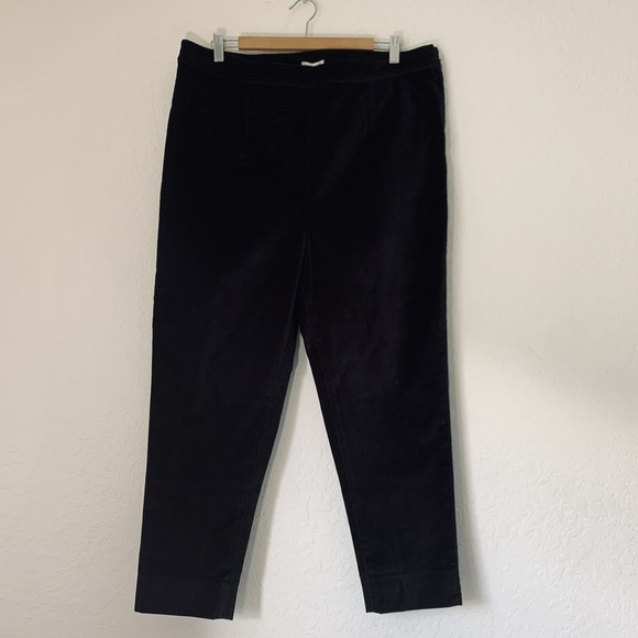 NWT‎ Frances Valentine Lucy Pant Black Velvet Japanese Stretch Women 14 Luxury - Picture 2 of 9